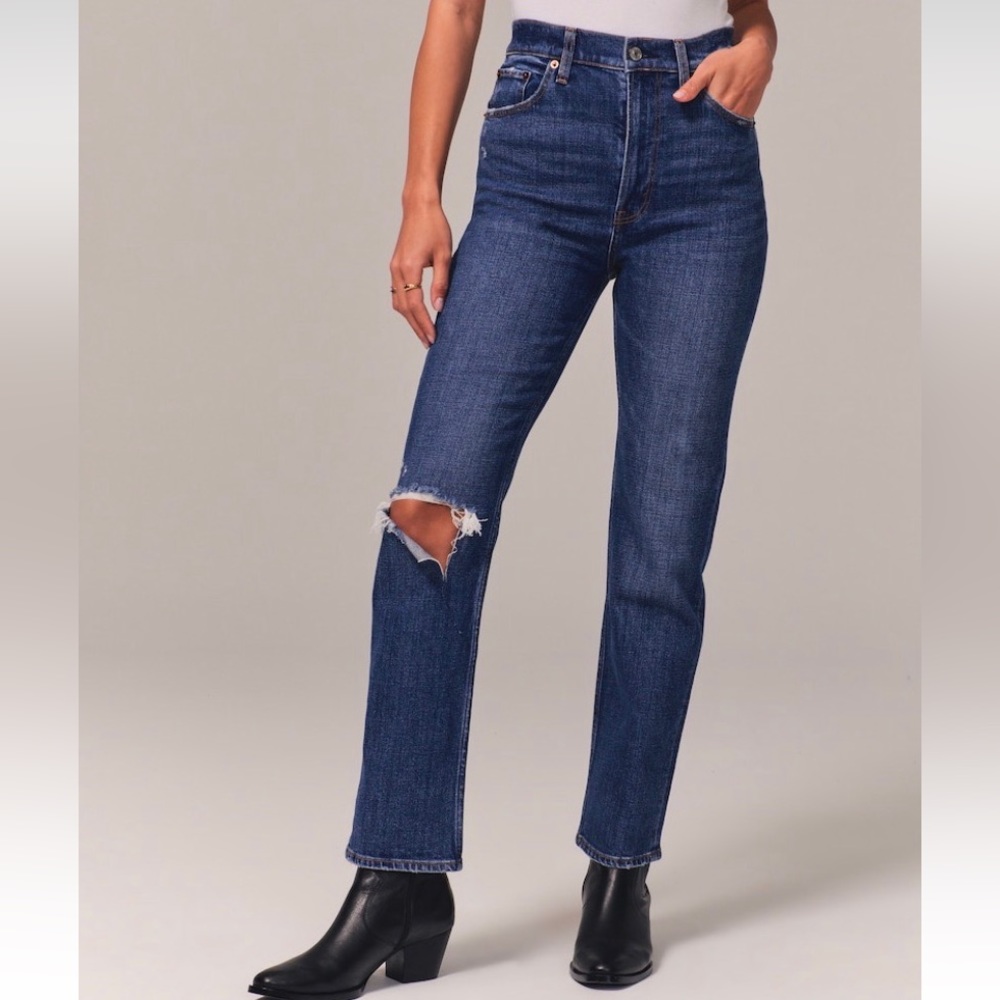 Abercrombie & Fitch Women's Skinny Jeans - Dark Blue